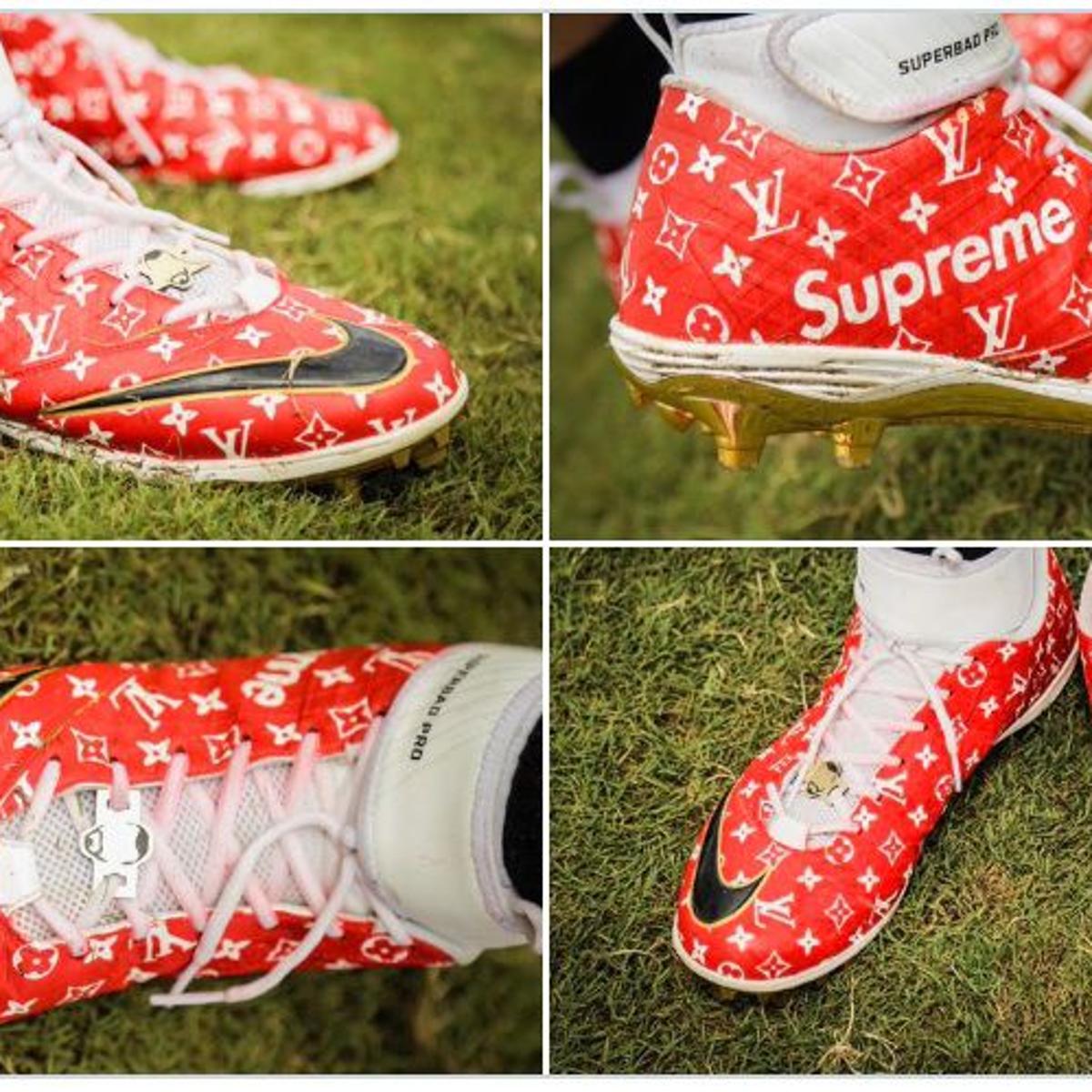 HOW TO: CUSTOM CLEATS, LV SUPREME BAPE