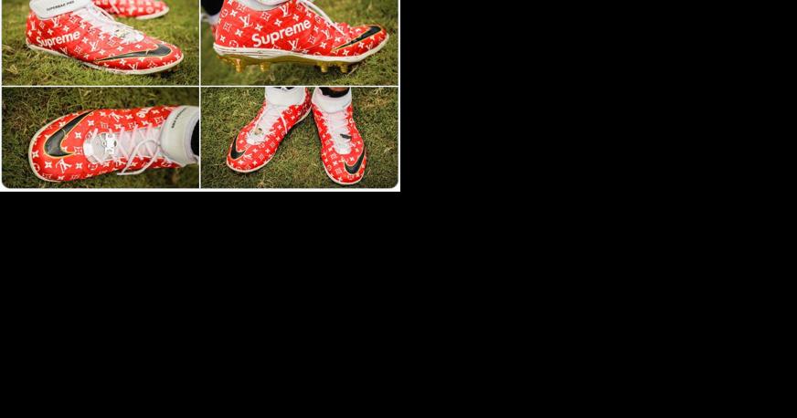 Custom Red LV cleats…🔥🤯 - (What color way should I do next