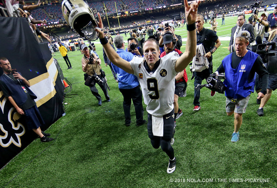 See The Hall Of Fame Display With Drew Brees' Uniform, Ball From Record ...