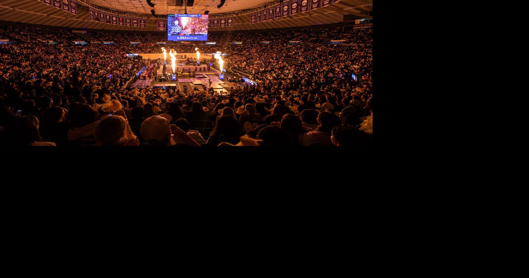 Photos: LSU Gymnast fire up sell-out crowd with record setting night at ...