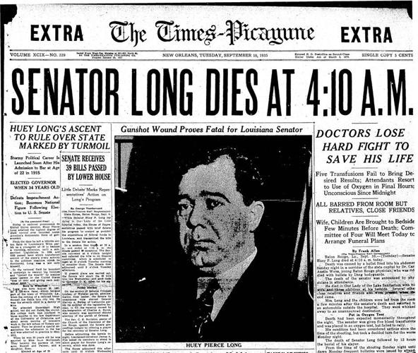 Who really shot Huey Long: Our Times | Crime/Police | nola.com