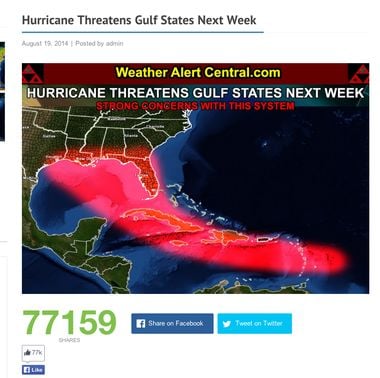 Hurricane hoax 2025