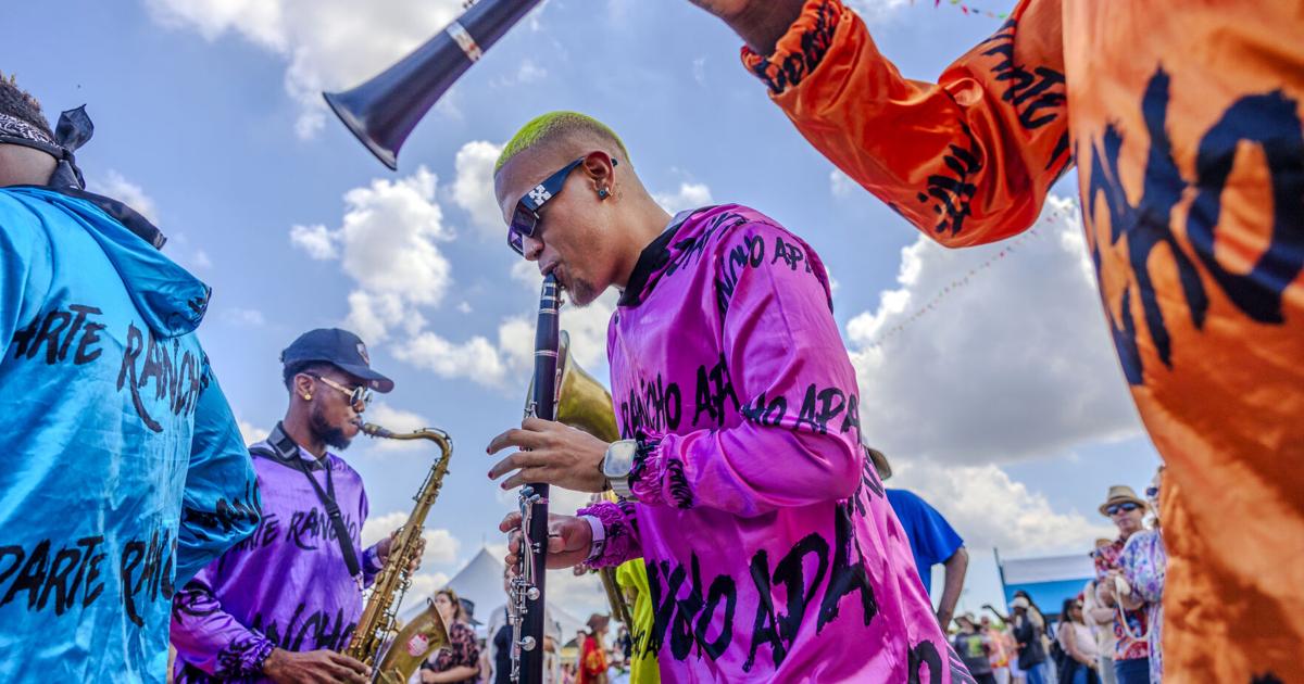 Jazz Fest 2025 map and daily schedule cubes Jazz Fest