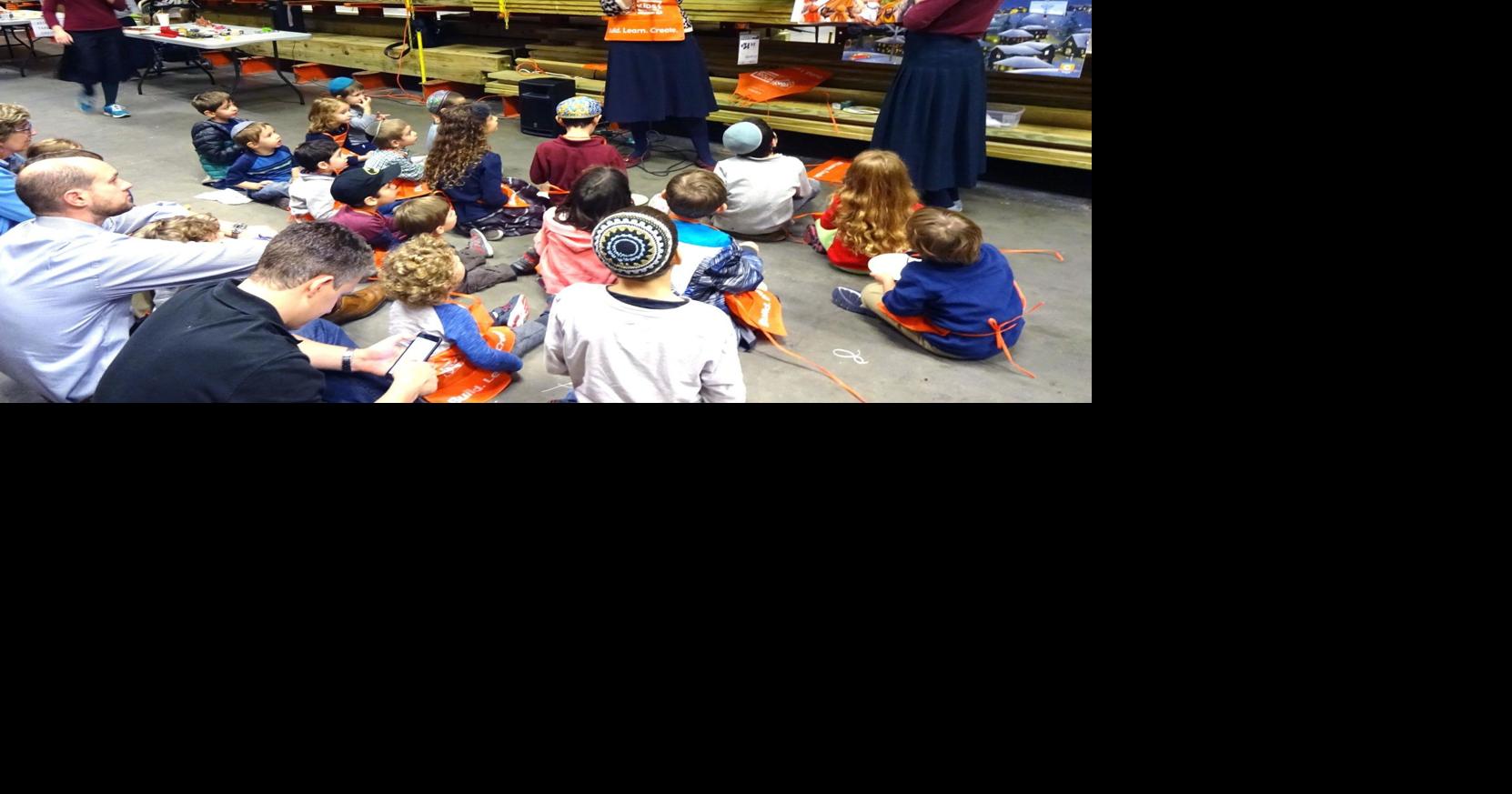 Jewish children light up Home Depot with menorahmaking
