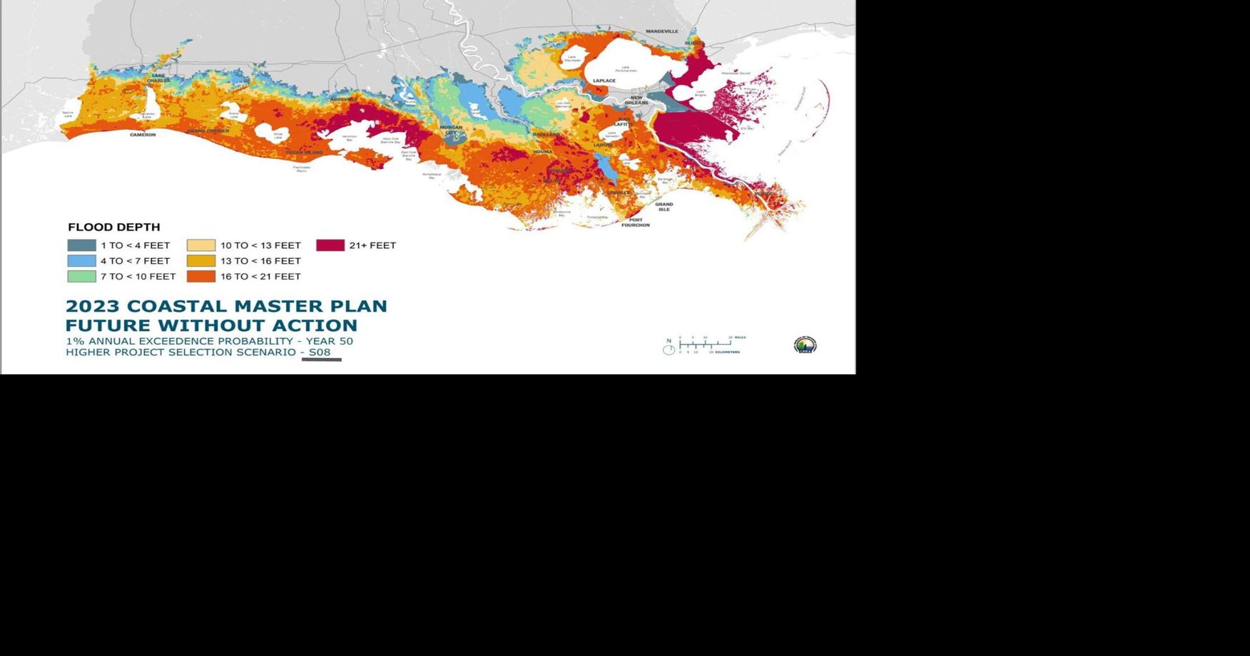 Louisiana risks billions in storm surge damage without new coastal