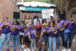 Troy Sawyer with Girls Play Trumpet Too students
