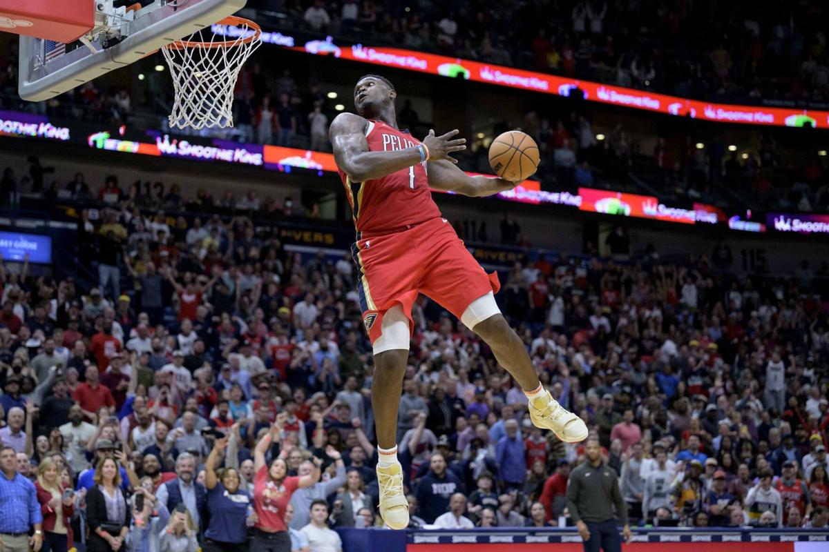 Video of Pelicans #39 Zion Williamson #39 s windmill dunk vs Suns Pelicans