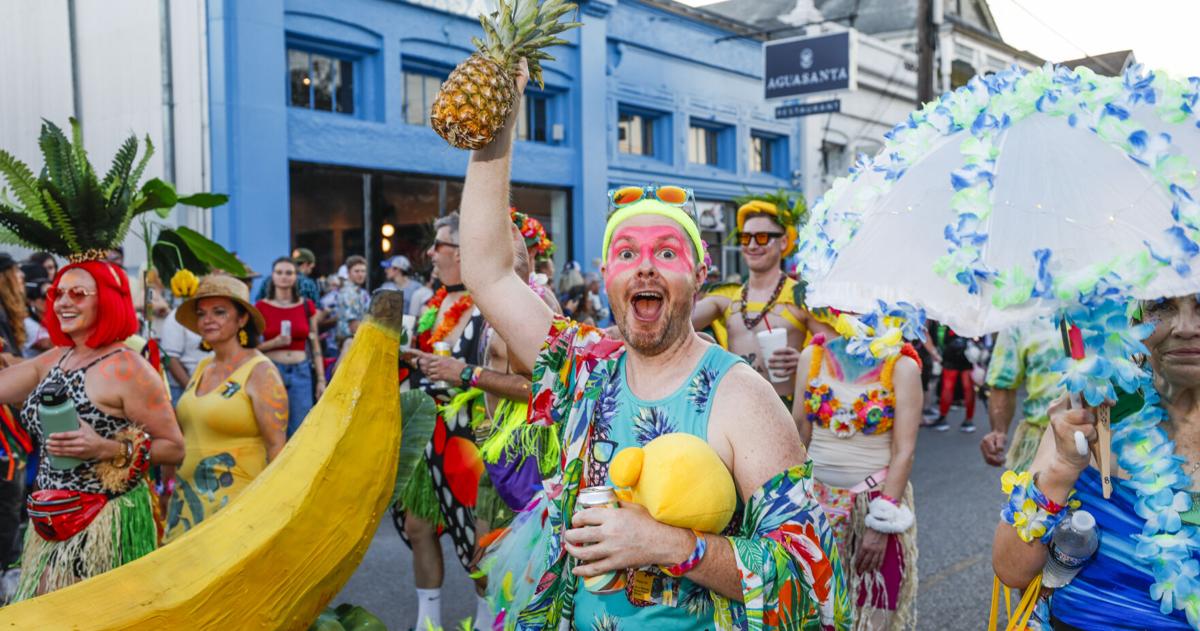 Johnny Vidacovich is king of the Krewe of O.A.K. Midsummer Mardi Gras parade