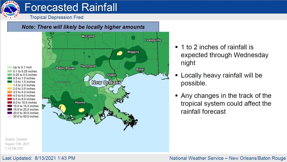 New Orleans area rainfall tops annual average with 41/2 months left