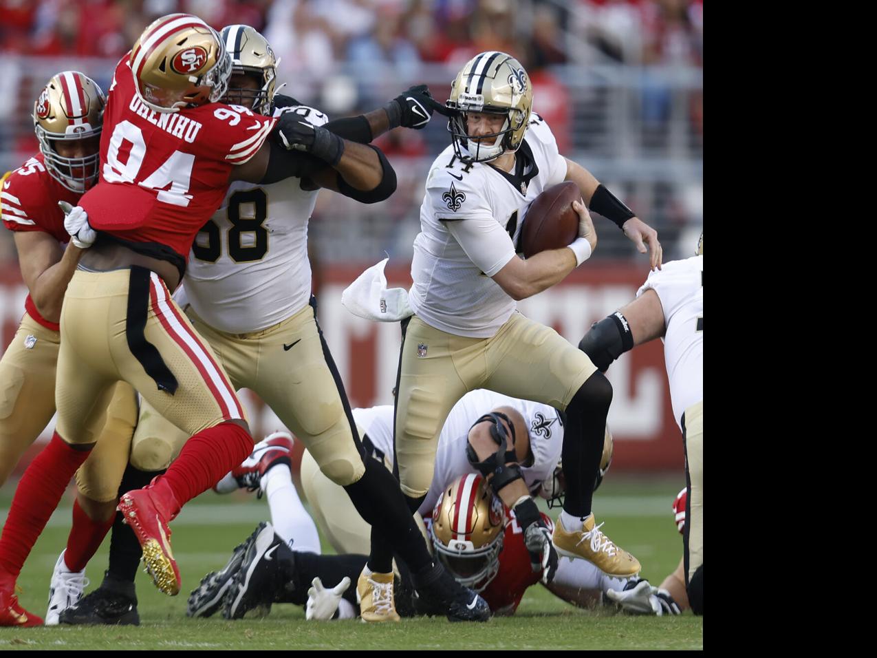 Saints sink to new low in ugly shutout loss to 49ers