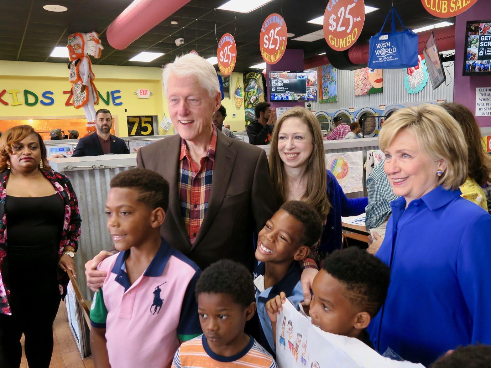 The Clintons Surprise Visit To A Literacy Program At Po Boy Shop Laundry About To Go Big Ian Mcnulty Nola Com