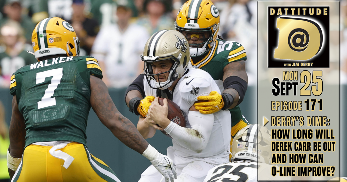 Saints fall to Packers; Derek Carr injury: Dattitude Podcast | Sports ...