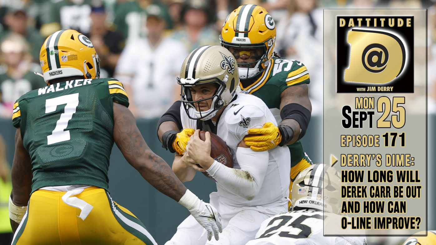 Saints fall to Packers; Derek Carr injury: Dattitude Podcast, Sports  Betting