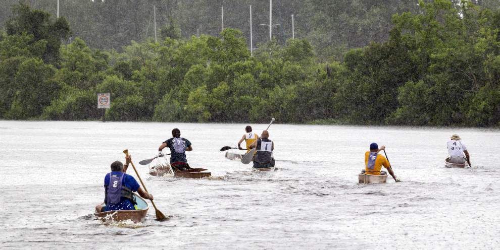 Bayou Liberty Pirogues Races crowds appear after storm St