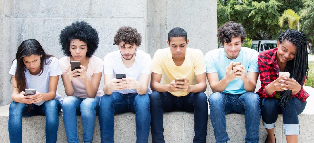 Teens on phones