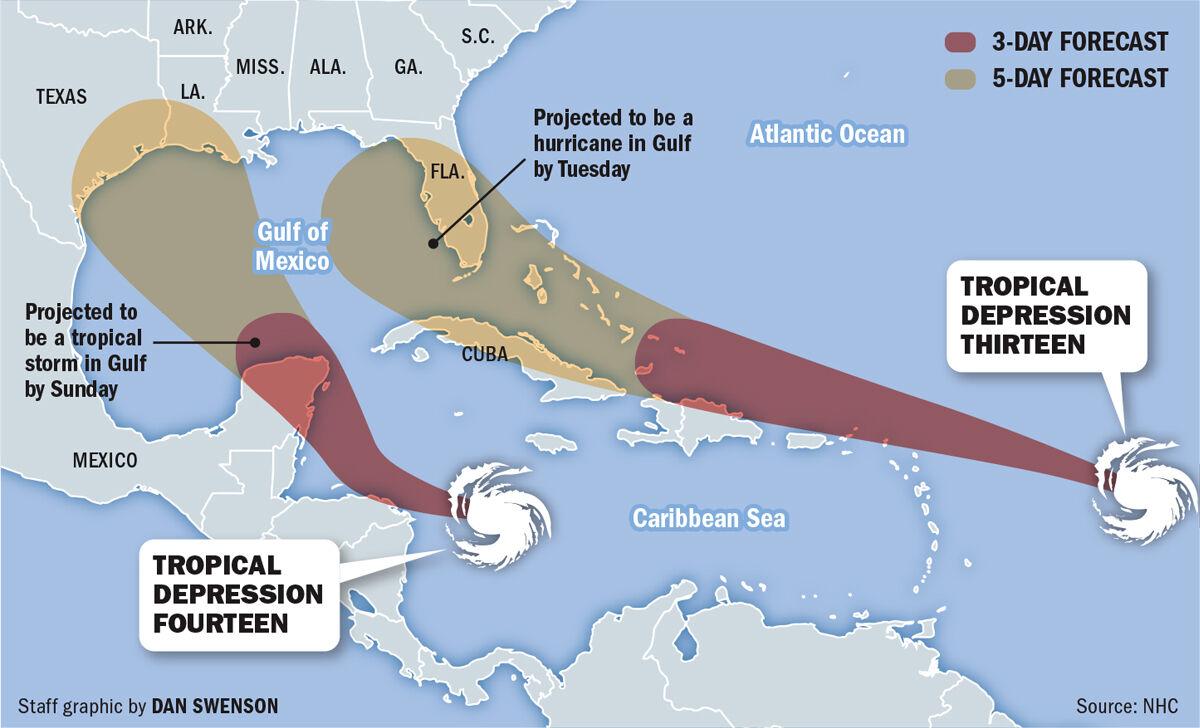 Tropical Storm and Hurricane tracking map