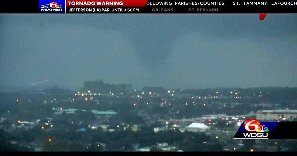 Videos show tornado moving through New Orleans area, Gretna Weather