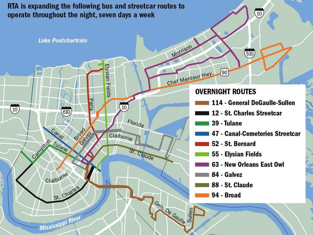 Transit Service In New Orleans Gets Major Expansion Sunday Local Politics Nola Com New Orleans Trolley System Map