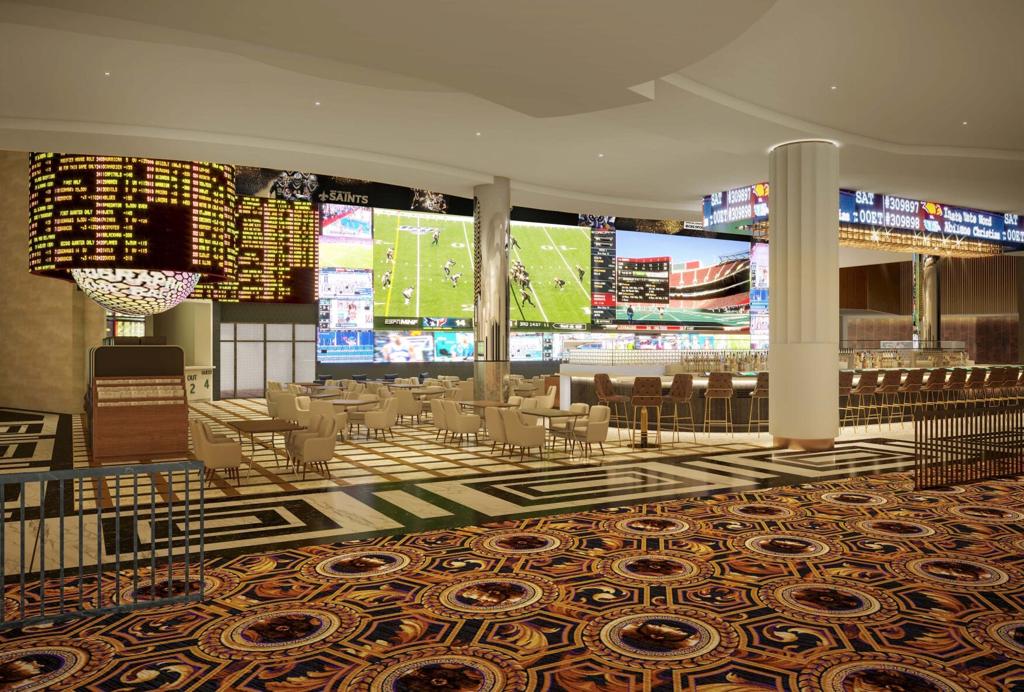 Harrah's Las Vegas on X: We've officially opened our #AllNewHarrahs  Caesars Race & Sportsbook featuring 760 square feet of new LED TV  walls, six 65-inch odds boards, two self-service betting kiosks, and