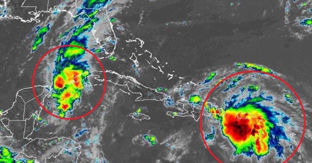 Hurricane Collide Explaining the Fujiwhara effect: Could tropical storms Laura and Marco ...