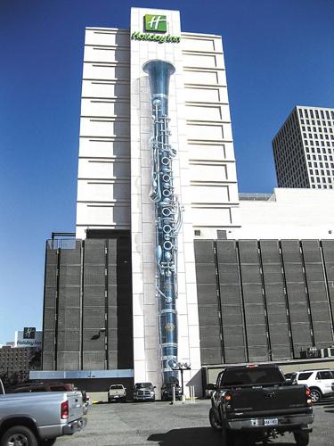 What’s the giant clarinet on the side of the building in downtown New Orleans?_lowres