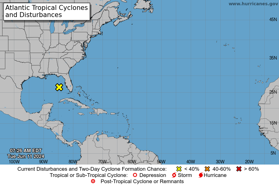 Forecasters track first tropical disturbance in Gulf Mexico of 2024 Atlantic hurricane season