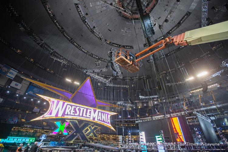 WrestleMania XXX's Superdome set is the product of a 400-person tag
