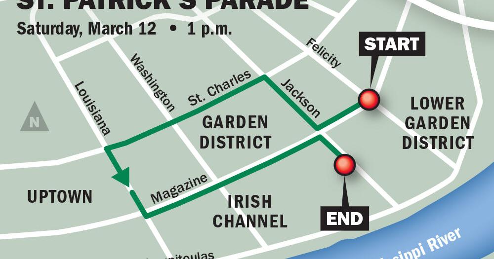 031222 Irish Channel parade route map