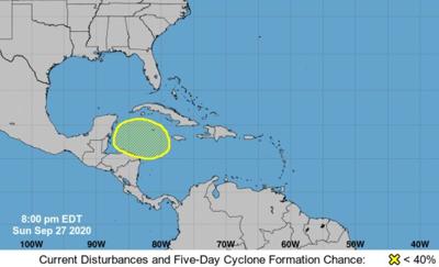 National Hurricane Center outlook, Sept. 27, 2020