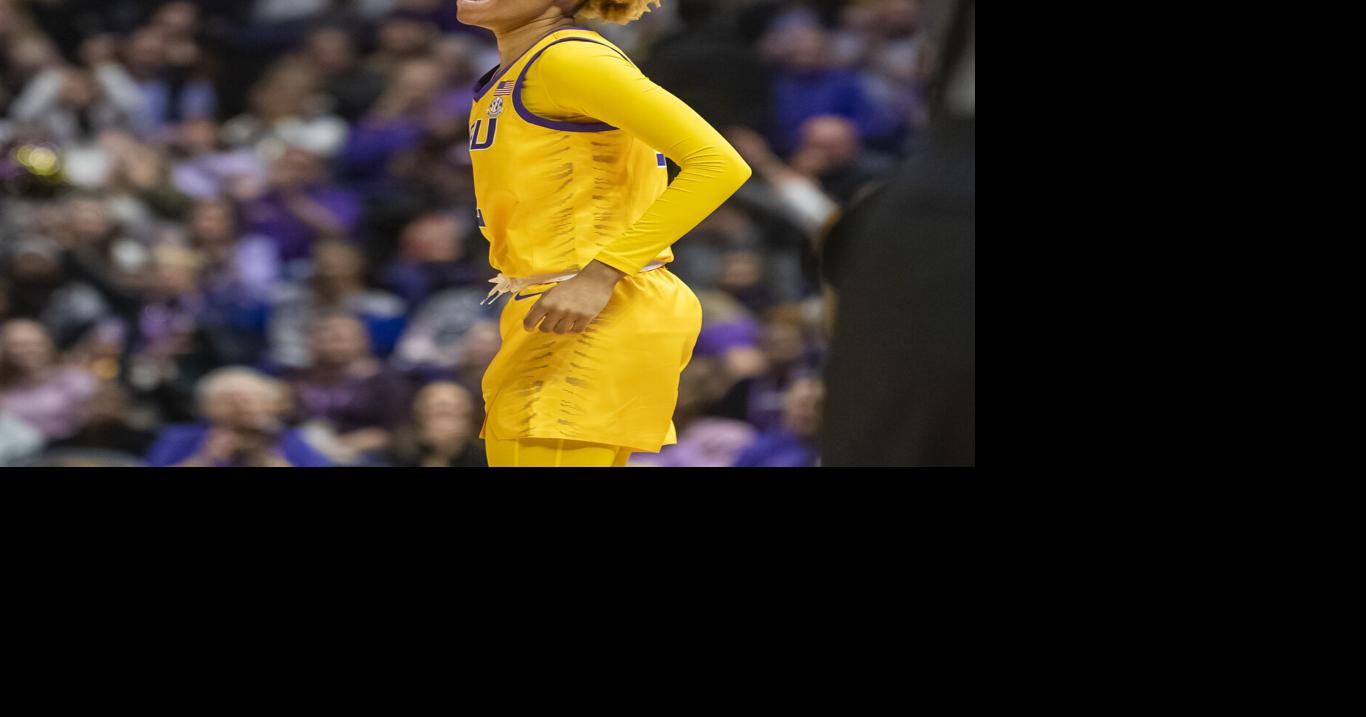 Must be the hair LSU 3point shooter Jasmine Carson elevating her