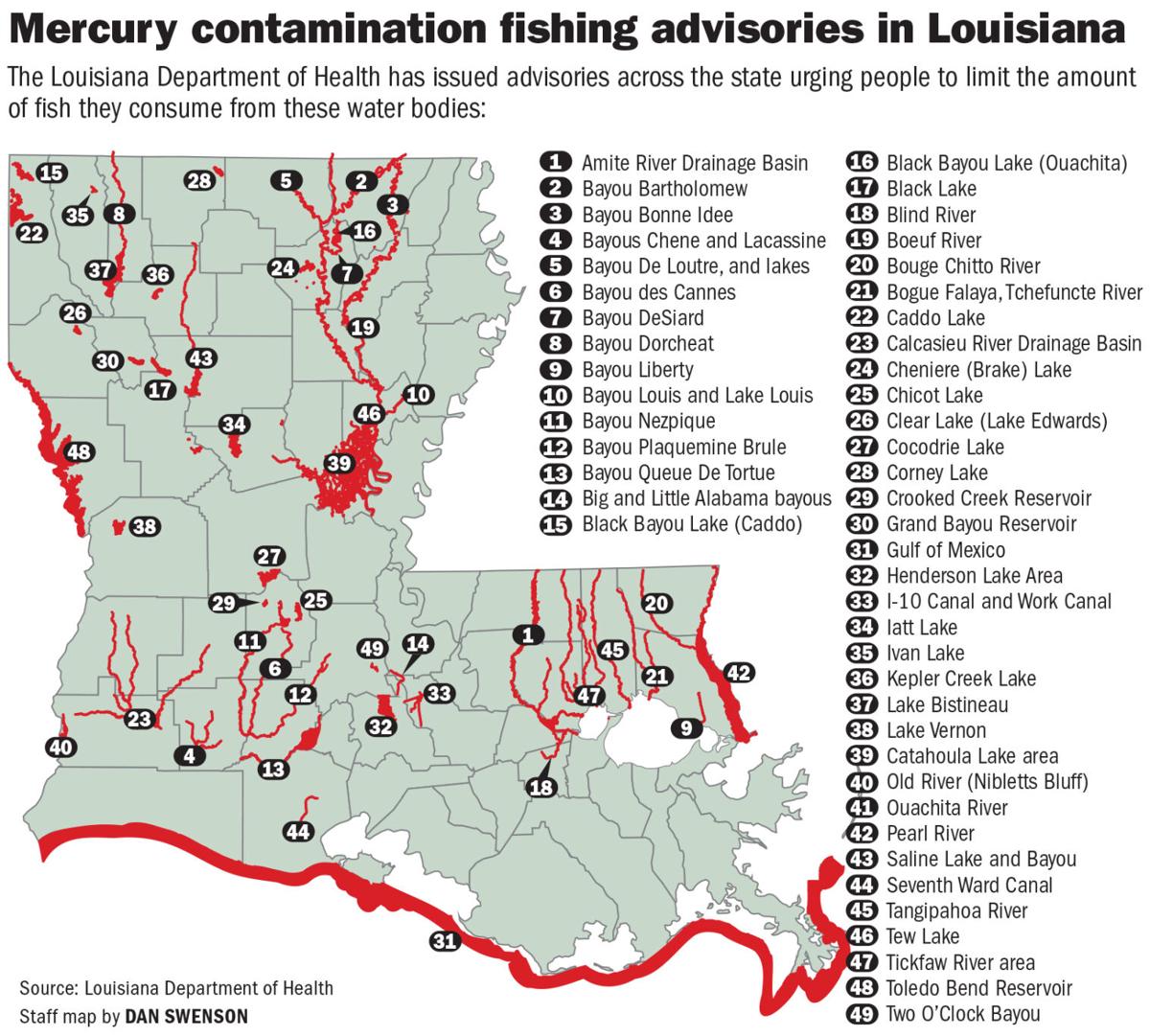 Bayou Black Fishing Map Another Louisiana Bayou Is Added To List Of Waterways With Mercury-Laden  Fish | Environment | Nola.com