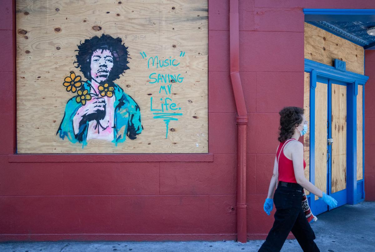 Coronavirus Graffiti Pops Up On Frenchmen Street Is That A Face Mask On Louis Armstrong S Trumpet Coronavirus Nola Com