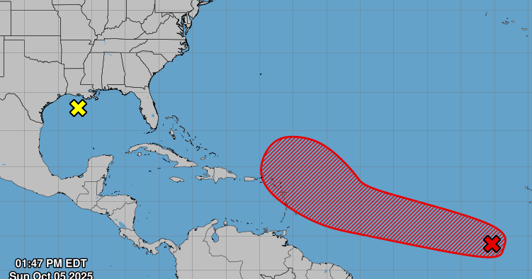 Tropical wave west of Africa likely to form as low-pressure system brings rain to Gulf Coast
