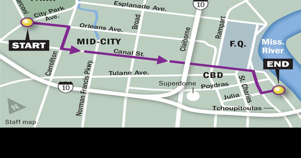 Endymion parade route map 2023