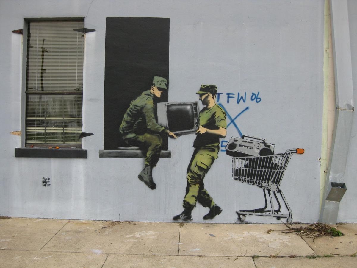Banksy S Edgiest New Orleans Mural Is On Display Again Arts