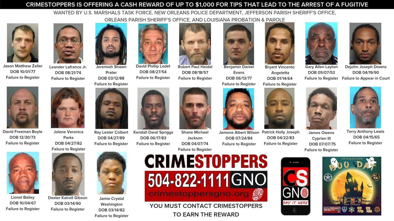9 New Orleans Area Sex Offenders Rearrested Under Operation Boo Dat Crimepolice 4624