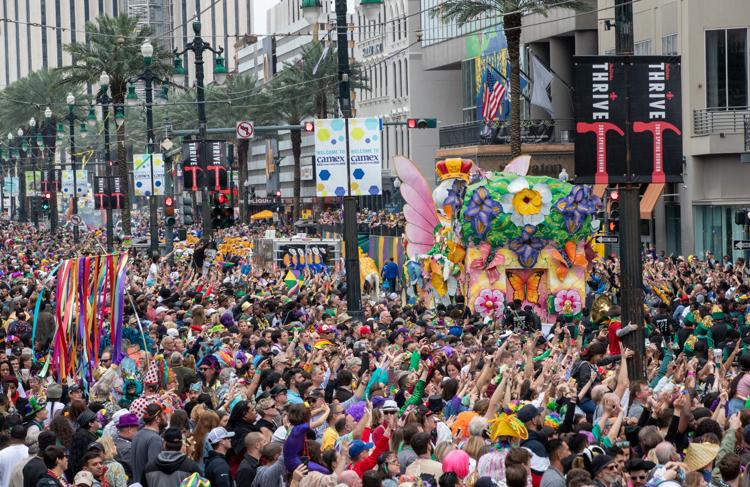 mardi gras parades on canal street
