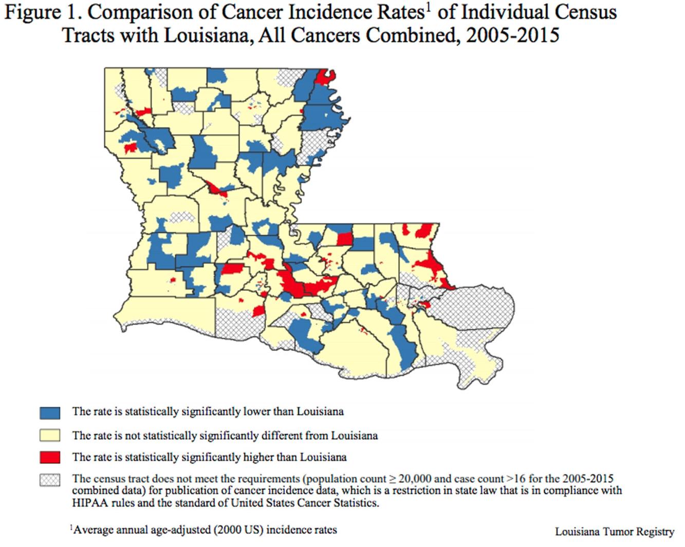 Report on Louisiana cancer rates finds ‘results are mixed’ on link