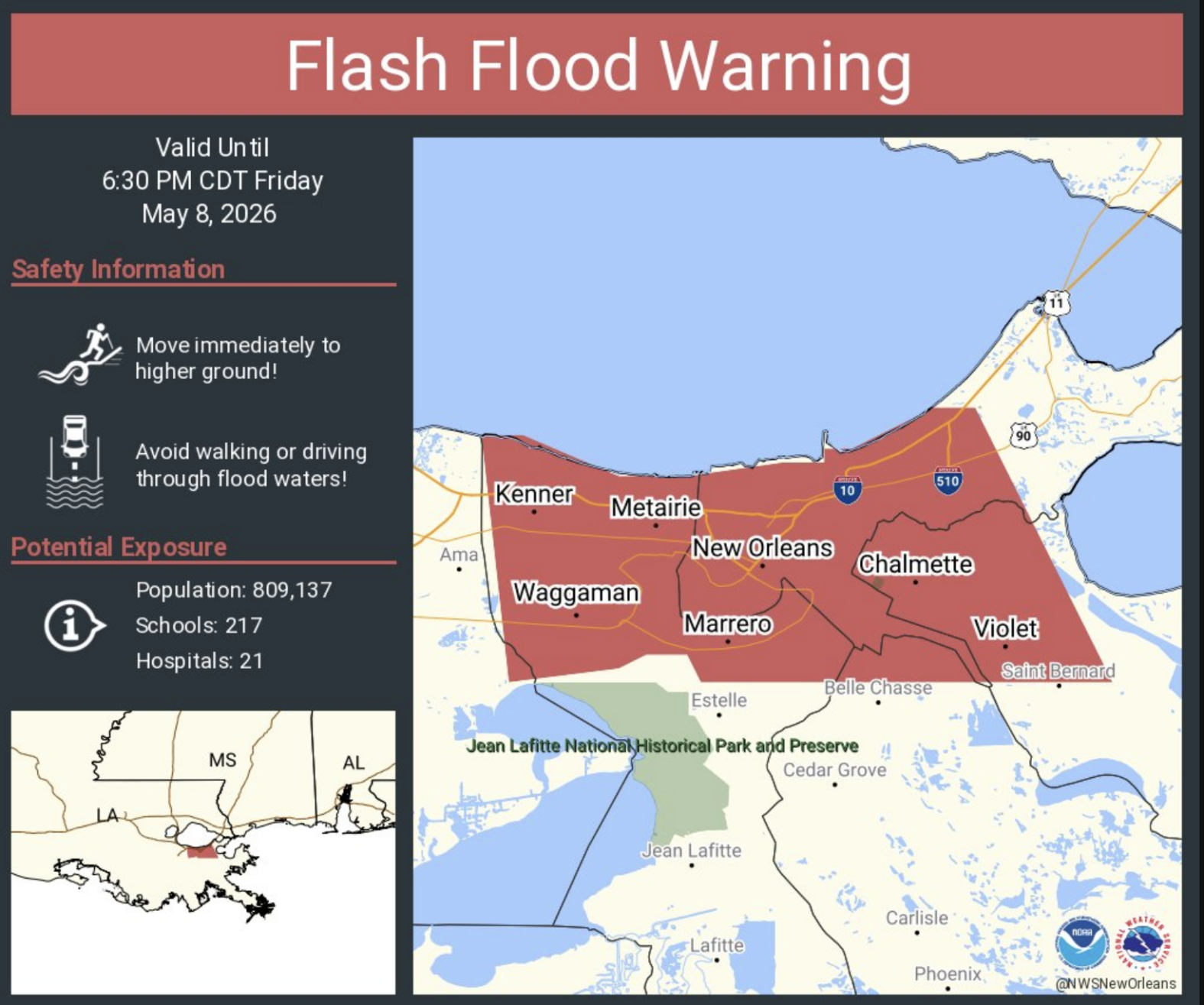 Flash flood warning issued for New Orleans | Weather | nola.com