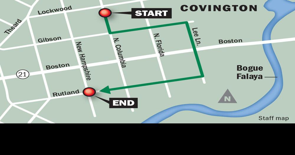 031222 Covington St. Patricks parade route map