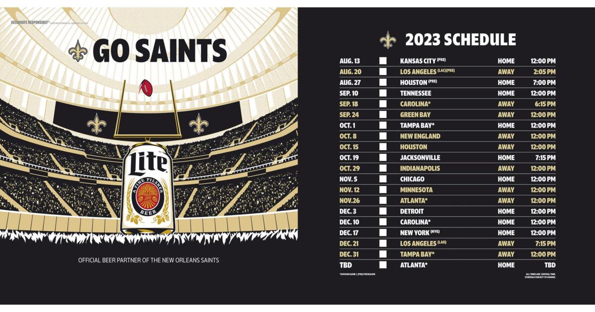 Saints 2023 Schedule