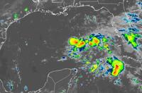 Satellite photo of Gulf disturbance Wednesday morning