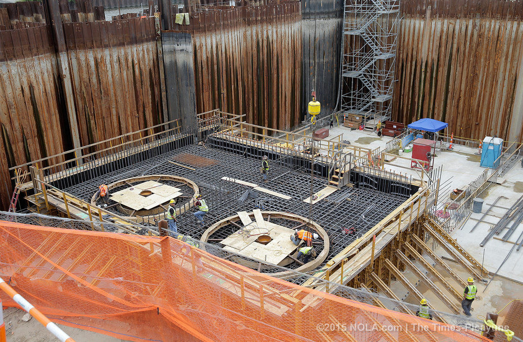 Permanent pump stations on New Orleans canals are 50 percent complete, Corps of Engineers says