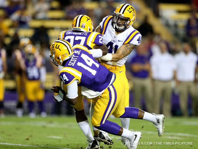 LSU spring game called for lightning delay; game completed indoors