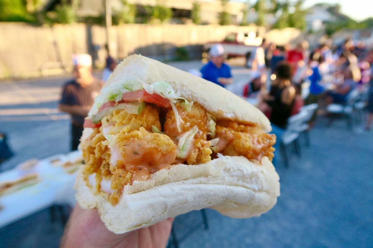 Check Out The Massive Shrimp Po Boy Lining The Street Outside Of Parkway Bakery Tavern Where Nola Eats Nola Com