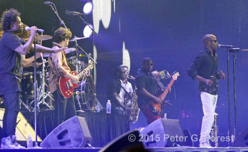 Trombone Shorty, with help from Mystikal, rocked the big stage at