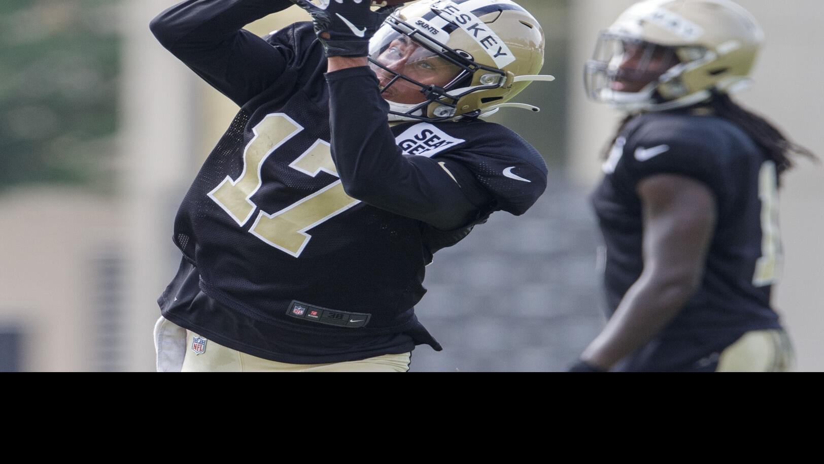 New Orleans Saints wide receiver Jalen McCleskey (17) catches a pass during  NFL football training camp in Metairie, Saturday, July 31, 2021. (AP  Photo/Derick Hingle Stock Photo - Alamy