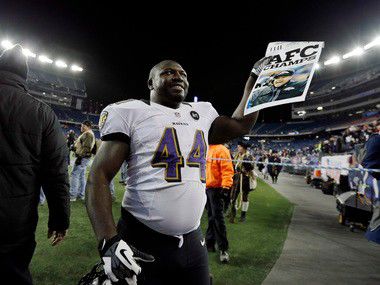 Baltimore Ravens fullback Vonta Leach is one that got away from