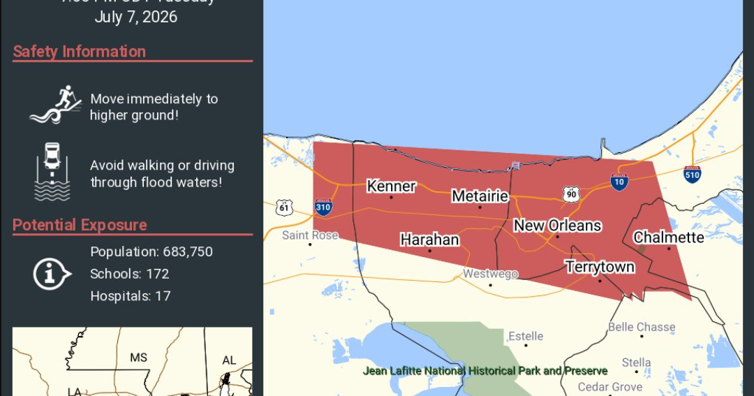 Flash flood warning issued as storms develop Tuesday evening