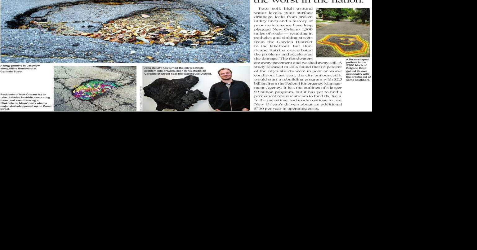 300 unique New Orleans moments: Potholes, street problems and FEMA ...